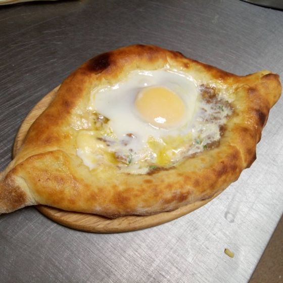Хачапури по аджарски с фаршем