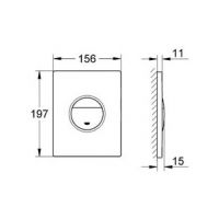 Кнопка для инсталляции Grohe Nova Cosmopolitan 38765SH0 схема 3