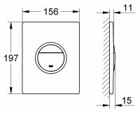 Кнопка для инсталляции Grohe Nova Cosmopolitan Light 38809000 схема 12