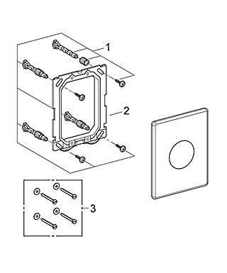 Кнопка для инсталляции Grohe Skate 38573SH0 схема 2
