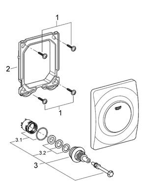 Кнопка для инсталляции Grohe Surf 38808SH0 схема 4