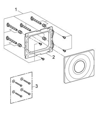 Кнопка для инсталляции Grohe Surf 37063000 схема 3