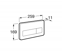 Кнопка смыва Roca PL3 Antivandalica 890097004 схема 3
