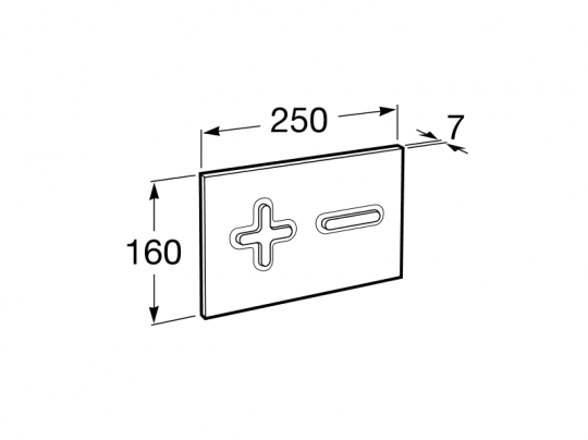 Кнопка смыва Roca PL6 Dual 890085002 схема 3