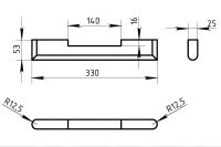 Соединительный элемент. Чертёж с размерами.