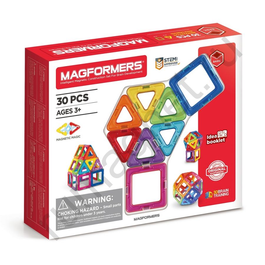 Магнитный конструктор MAGFORMERS 701005 Набор 30/Rainbow