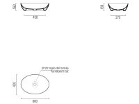 Накладная раковина GSI Pura 8842 60х42 схема 1