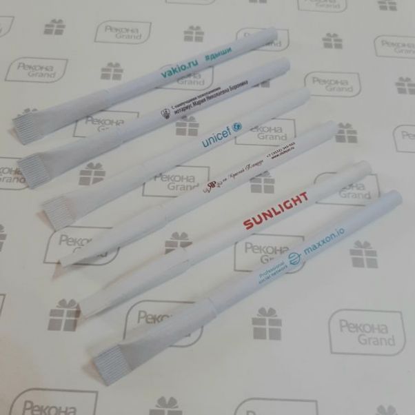 Картонные ручки My Pen белые