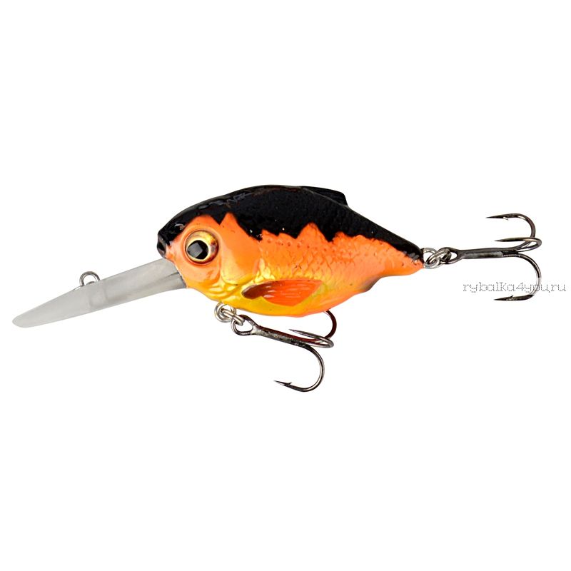 Воблер SavaGear 3D Crucian Crank 34 DR 34мм / 3,4 гр / Заглубление: 1,3 - 1,6 м/ цвет: 04-Black & Orange 53772