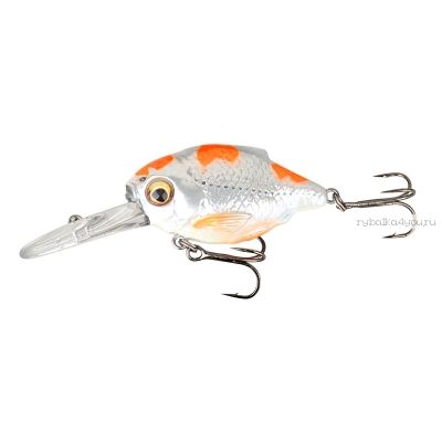 Воблер SavaGear 3D Crucian Crank 46 DR 46мм / 8,3 гр / Заглубление: 1,3 - 1,6 м/ цвет: 03-Pearl White Silver 53781