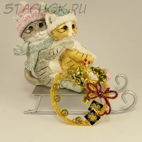 Брошь "Рождественский венок" (США)