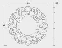 Зеркало в ванную Devon&Devon Gold Norma 100х100 схема 1