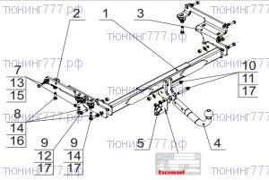 Фаркоп (тсу) Bosal Oris, тяга 2т