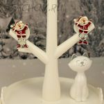 Серьги-гвоздики "Санта Клаус"  (США)