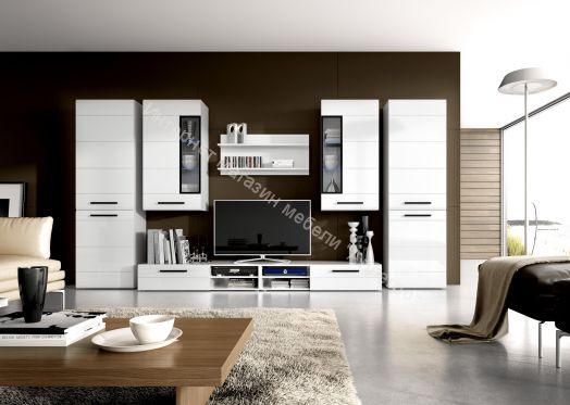 Тумба «Кёльн» 1750 Белый Аляска/ Белый глянец, Дуб Сонома