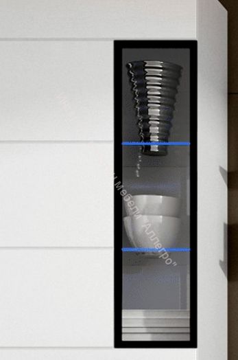 Шкаф-витрина "Кёльн" 1960 Белый Аляска/ Белый глянец, Дуб Сонома