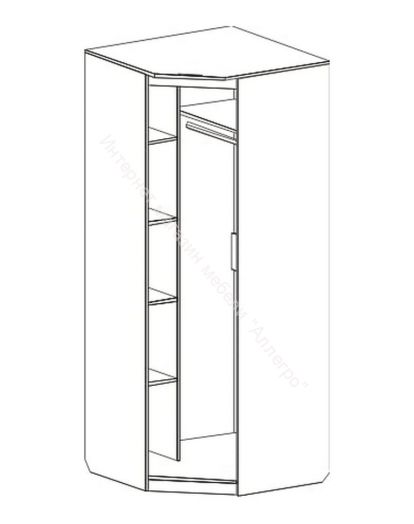 Шкаф угловой «Элана» 900х900х2185 со светильником