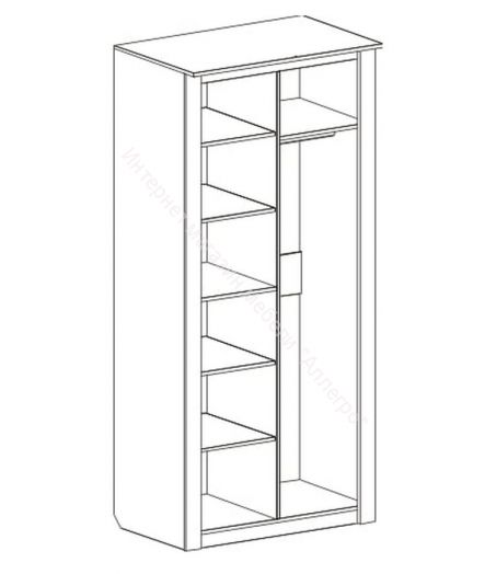 Шкаф двухдверный «Элана» со светильником