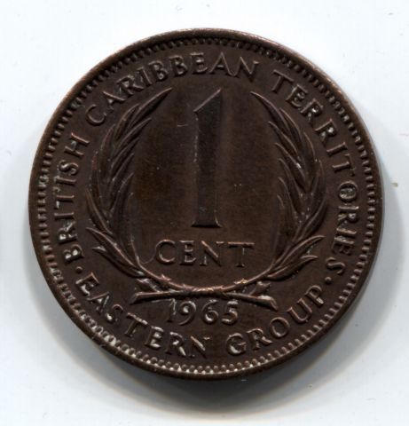 1 цент 1965 Восточно-Карибские государства AUNC
