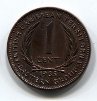 1 цент 1965 Восточно-Карибские государства AUNC
