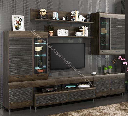 Гостиная КАМЕЛИЯ 4  Гикори Джексон темный - комбинированный