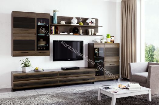 Гостиная КАМЕЛИЯ 6 Гикори Джексон темный - комбинированный