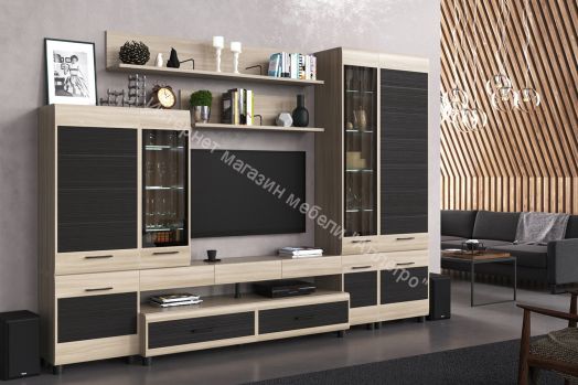 Гостиная КАМЕЛИЯ 2 Ясень Асахи комбинированный