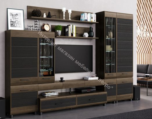 Гостиная КАМЕЛИЯ 2 Гикори Джексон темный комбинированный