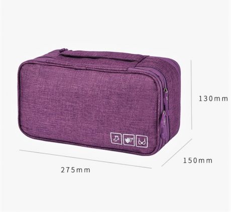 Дорожный органайзер для нижнего белья Travel Underwear Pouch (фиолетовый)