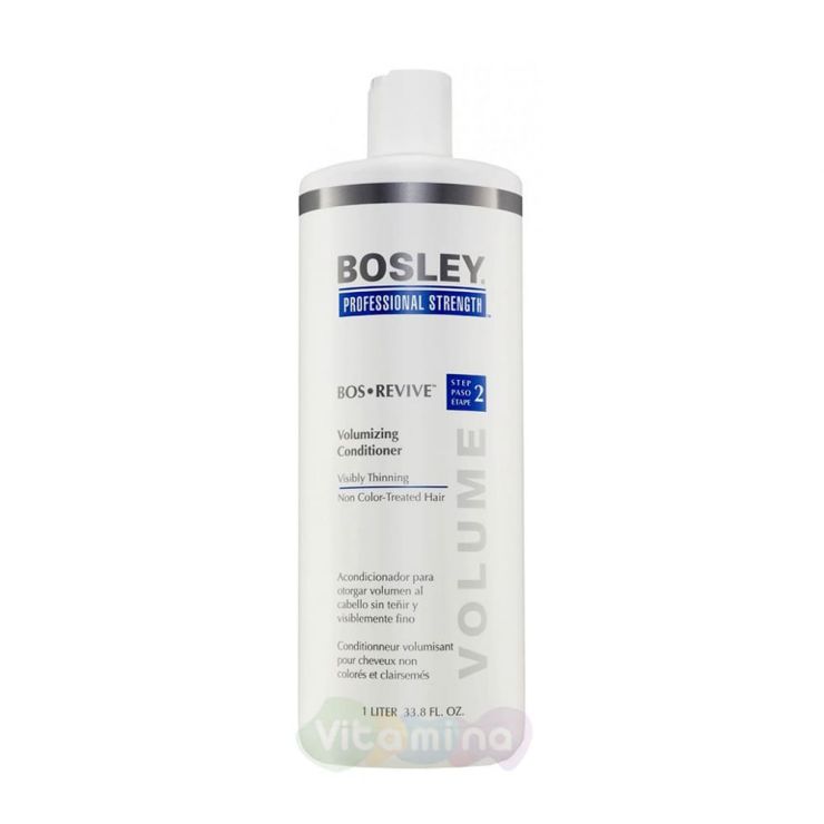 BOSLEY Кондиционер для объема истонченных неокрашенных волос ВОS REVIVE (STEP 2) VOLUMIZING СONDITIONER VISIBLY THINNING NON COLOR-TREATED HAIR