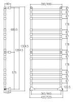 Полотенцесушитель электрический Margaroli Sole 514/14 TS схема 1