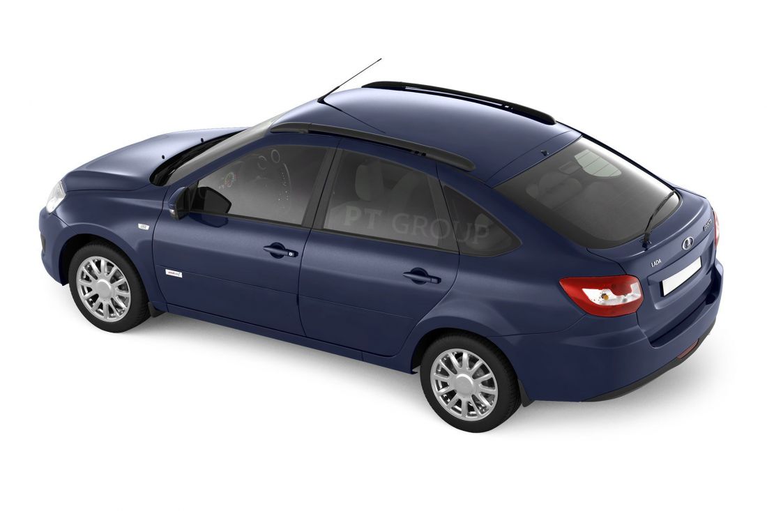 Рейлинги (Черный муар) "Комфорт" LADA Granta Лифтбек 2014- (01910602)