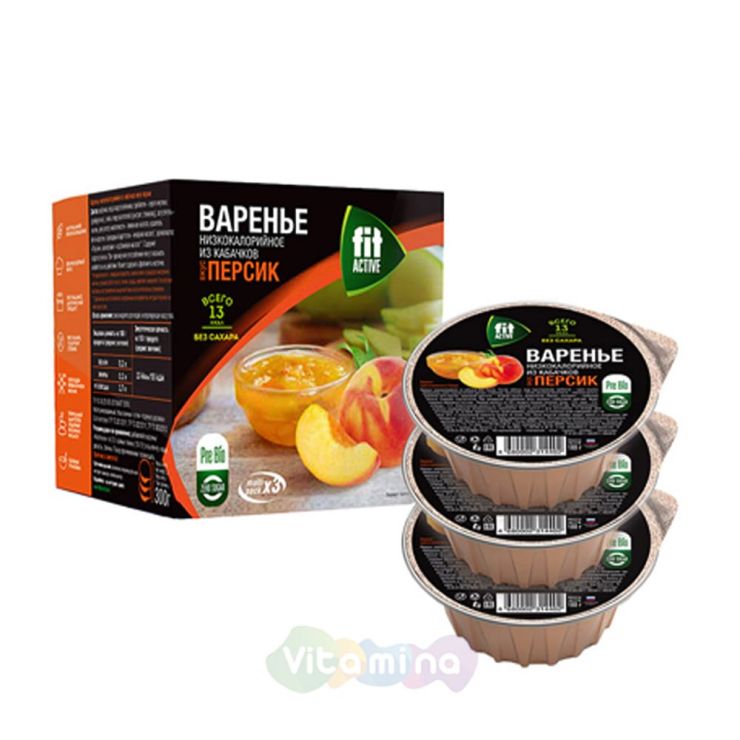 Fit Parad Варенье из кабачков со вкусом персика, 300 гр.