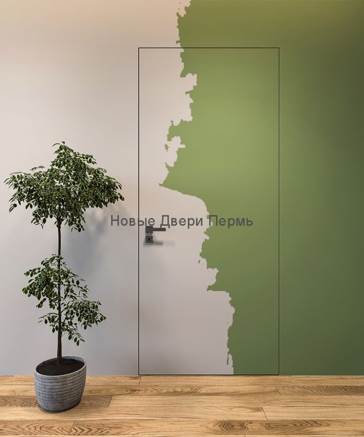 Скрытая дверь Карда черная кромка
