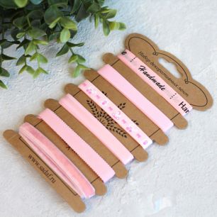 Набор лент для творчества "Розовая нежность" (6 шт*1 м)