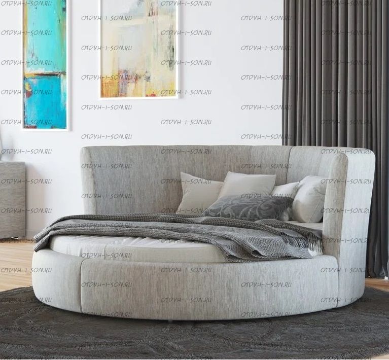 Кровать круглая Амстердам Luna 1002 б/о