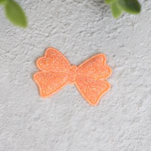 Кукольный аксессуар - Патч Бантик оранжевый 3,3*2,3 см., 2шт