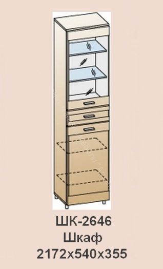 Шкаф многофункциональный ШК-2646 Камелия