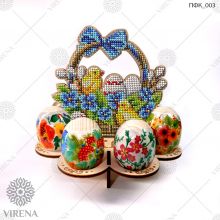 ПФК_003  Virena. Подставка для яиц из дерева для вышивки бисером.