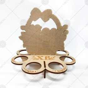 Virena ПФК_003 Подставка для яиц из дерева для вышивки бисером купить оптом в магазине Золотая Игла