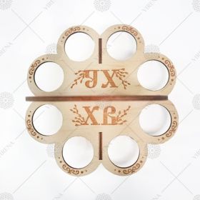 Virena ПФК_003 Подставка для яиц из дерева для вышивки бисером купить оптом в магазине Золотая Игла