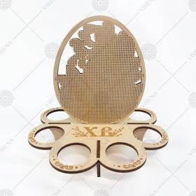 Virena ПФК_001 Подставка для яиц из дерева для вышивки бисером купить оптом в магазине Золотая Игла