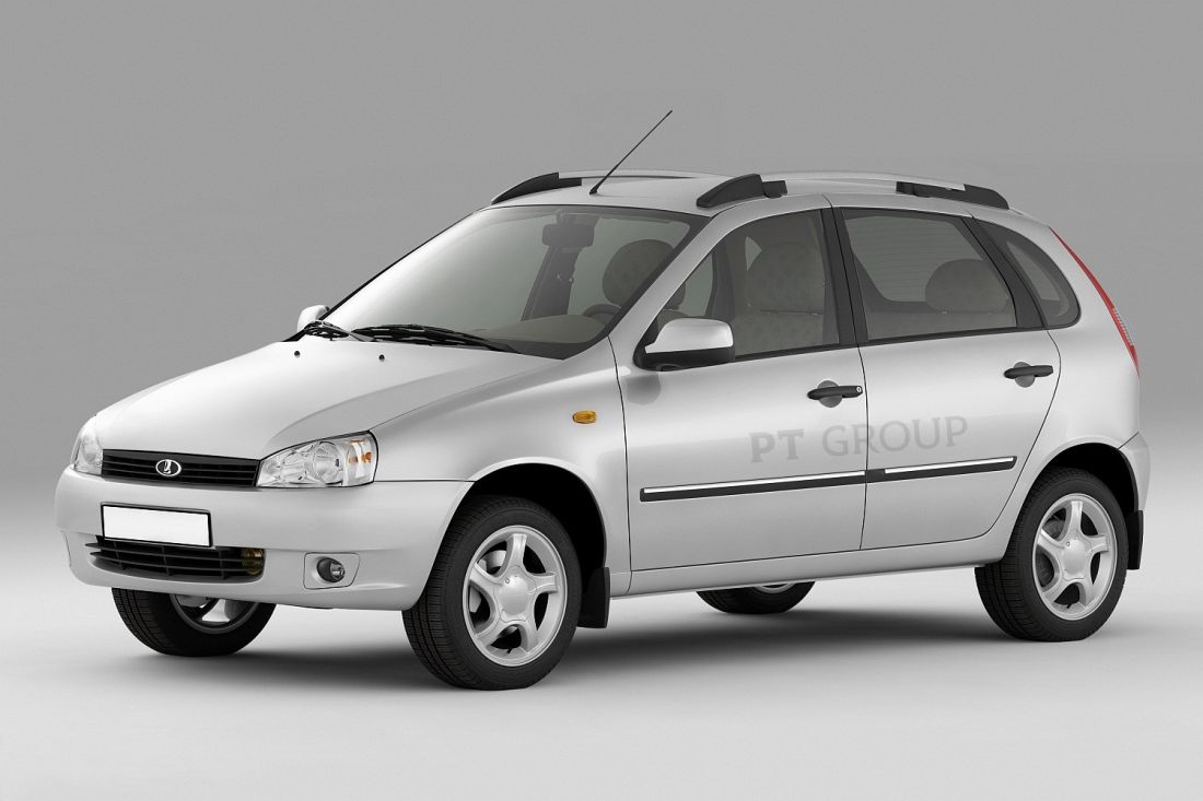 Рейлинги (Cеребристый муар) "Комфорт" LADA Kalina Хэтчбек 2004-2013, II Хэтчбек 2013- (01190603)