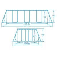 Каркасный прямоугольный бассейн Bestway 56456 (412х201х122) с картр. фильтром