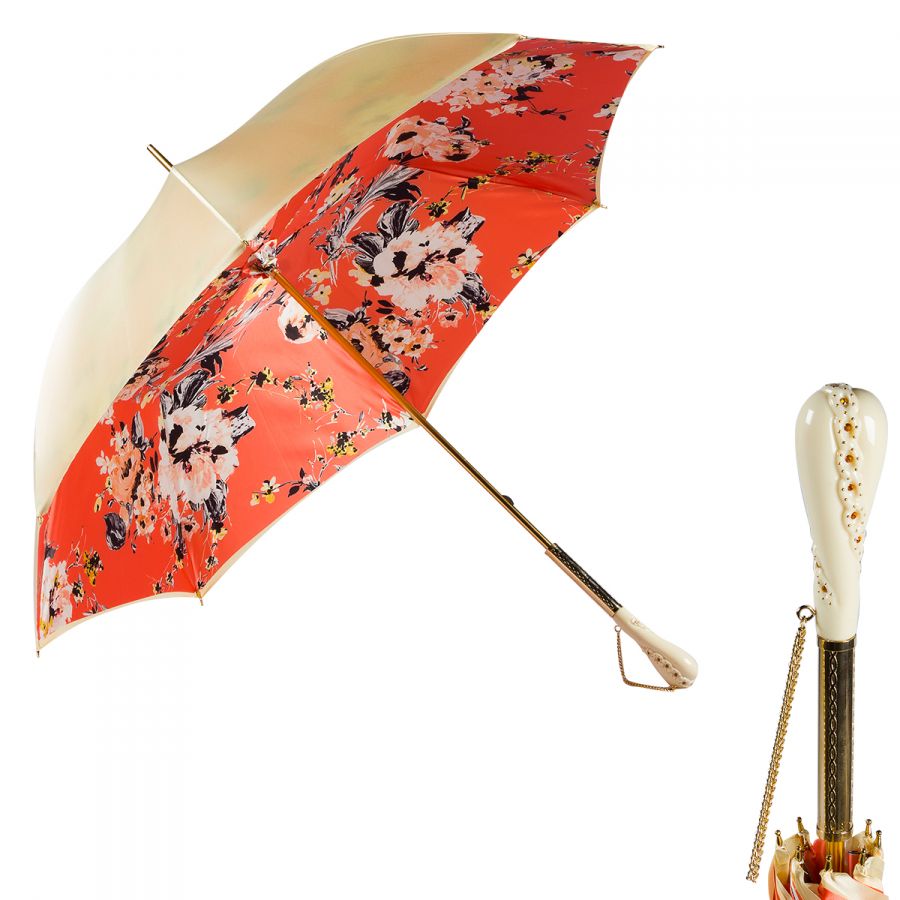 Зонт-трость Pasotti Crema Ticolori Coral Tress