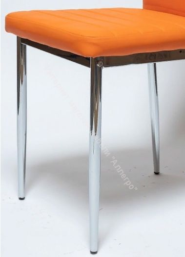 Стул "F-261-3" Оранжевый кожзам/Хром