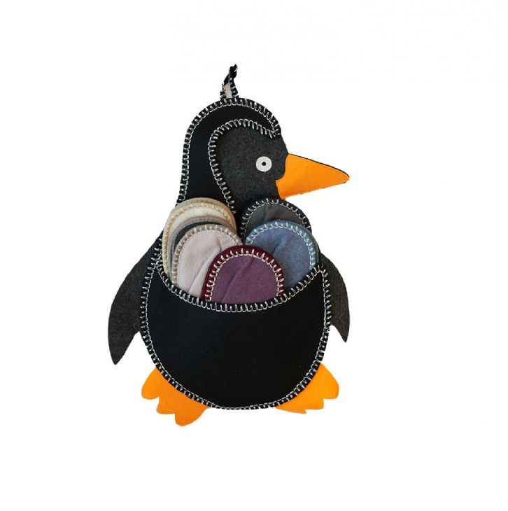 Тапочки подарочные 5 размеров PINGUINE black