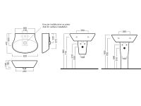 Подвесная раковина Hatria Nido Y0R401 62х47 схема 1