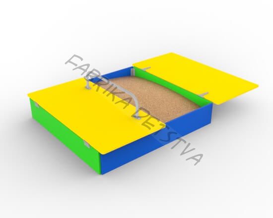 Песочница с крышкой	 2м х 2м ( 351.04.01)