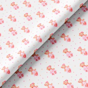 Хлопок Перкаль - Мишка балерина 50х37 limit